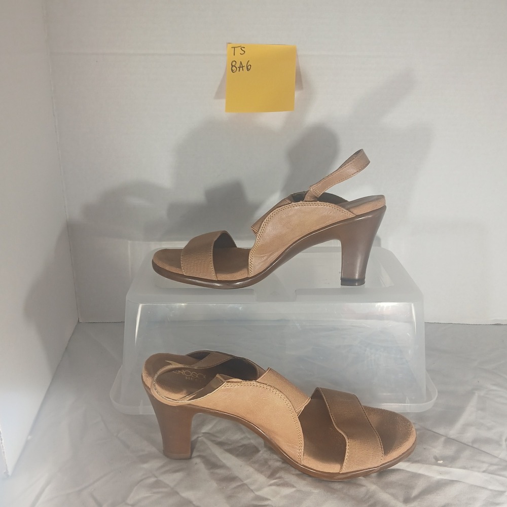 Aerosoles Heel Rest Women's Tan Slingback Wedge Sandals Size 8M‎ - Picture 2 of 9